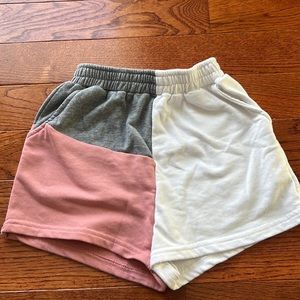 Multiple Color Patch Work Shorts